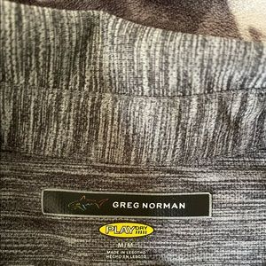 Greg Norman Men's Shirt Play Dry Short Sleeve Golf gray Size M